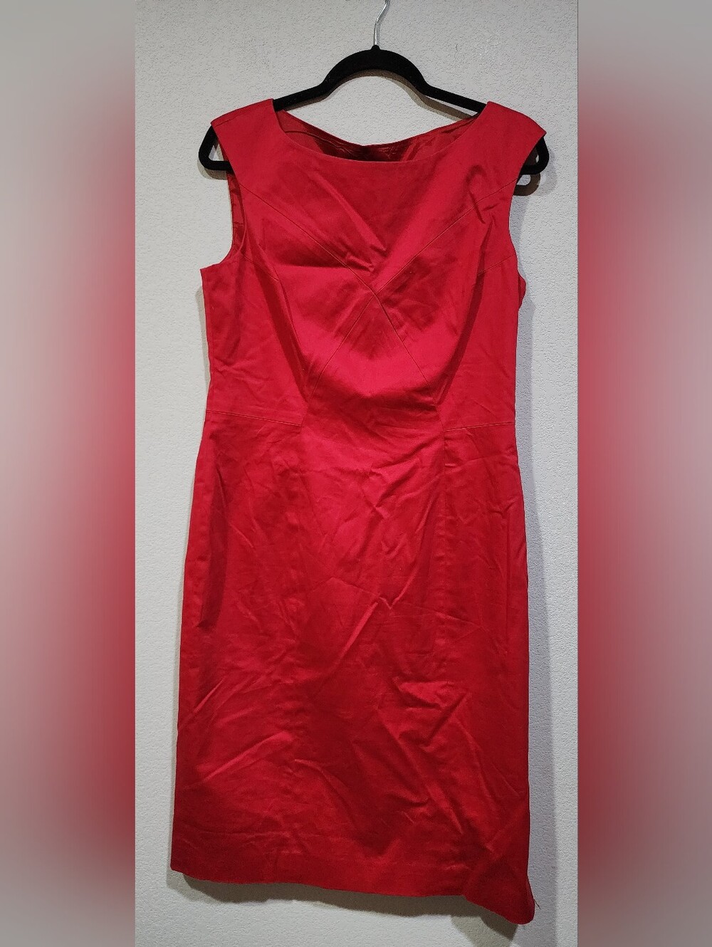 Vintage Talbots Red Sleeveless Sheath Dress Size 10